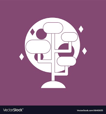 Icon planet and tablets tree vector image