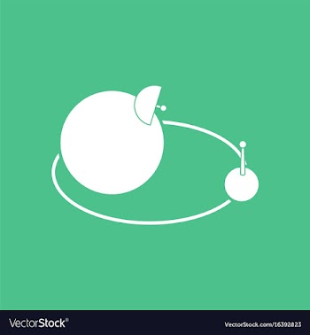 Icon planets and moon vector image