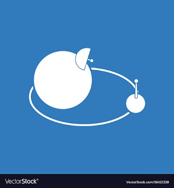 Icon planets and moon vector image