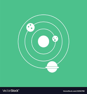 Icon planets and the orbit vector image