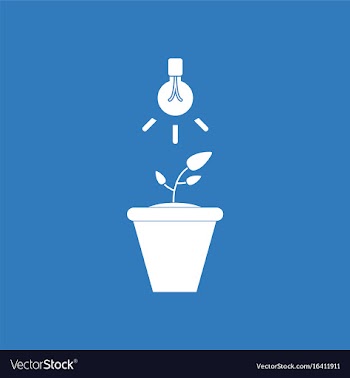 Icon plant and light vector image