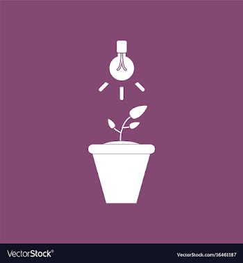 Icon plant and light vector image