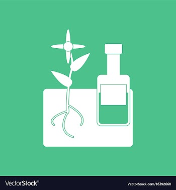 Icon plant with bottle vector image