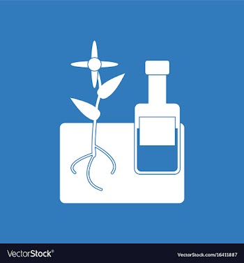 Icon plant with bottle vector image