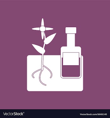 Icon plant with bottle vector image
