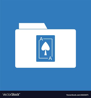 Icon playing card on folder vector image