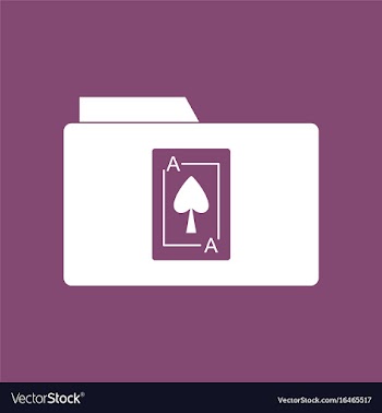 Icon playing card on folder vector image