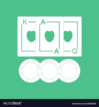Icon playing cards and chips vector image