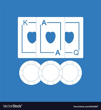 Icon playing cards and chips vector image