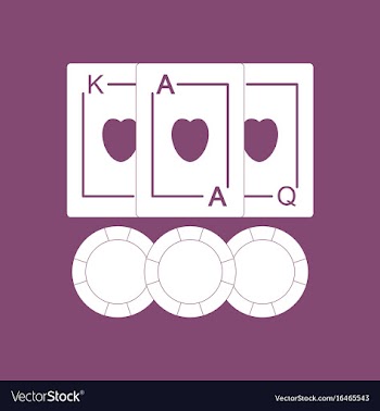 Icon playing cards and chips vector image