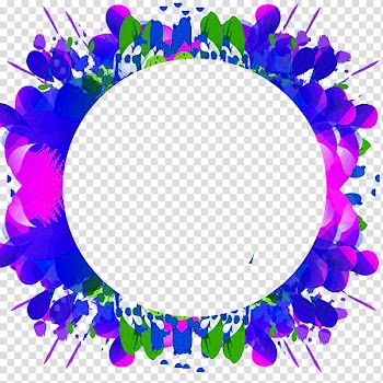 Icon, Purple blue circle frame title transparent background PNG clipart