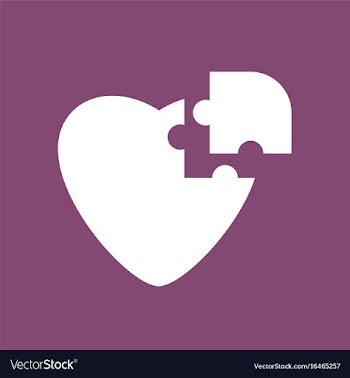 Icon puzzle heart vector image