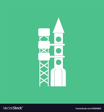Icon rocket station vector image
