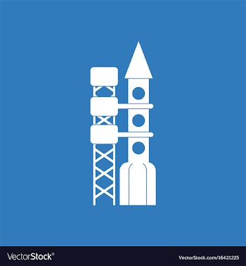Icon rocket station vector image