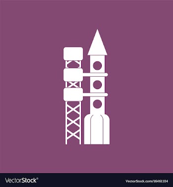 Icon rocket station vector image
