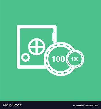 Icon safe and chips vector image