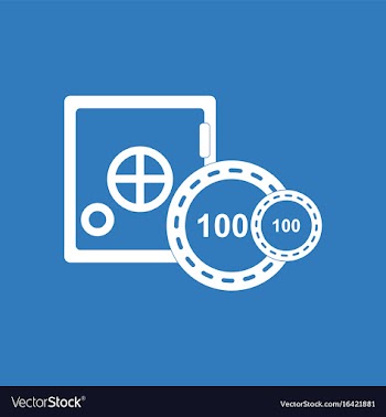 Icon safe and chips vector image