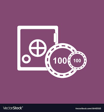 Icon safe and chips vector image