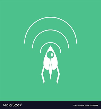 Icon satellite and radio waves vector image