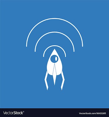 Icon satellite and radio waves vector image