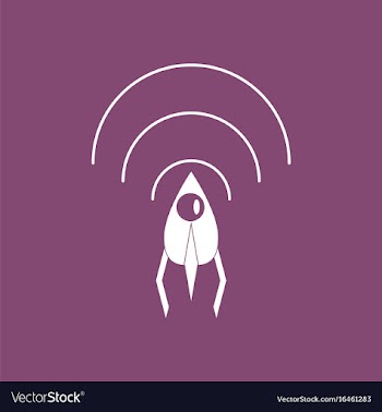 Icon satellite and radio waves vector image