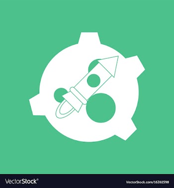 Icon satellite and rocket vector image