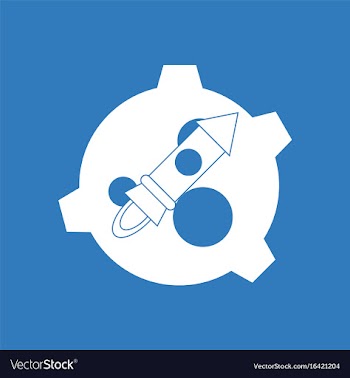 Icon satellite and rocket vector image