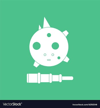 Icon satellite and spyglass vector image