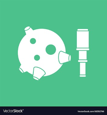 Icon satellite and spyglass vector image