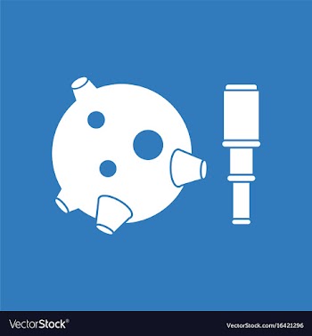 Icon satellite and spyglass vector image