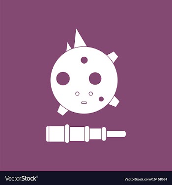 Icon satellite and spyglass vector image