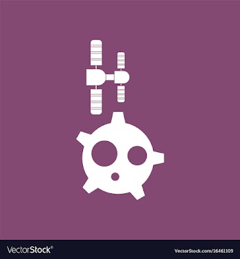 Icon satellite and station vector image