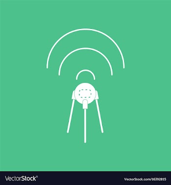 Icon satellite and waves vector image