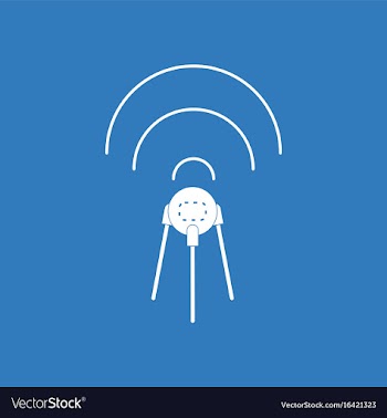 Icon satellite and waves vector image