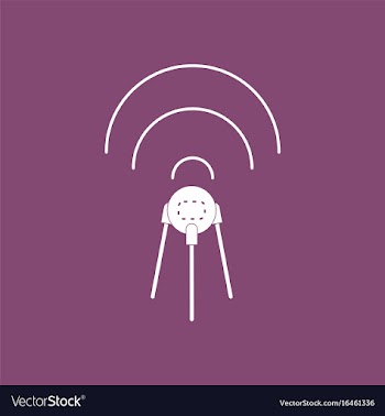 Icon satellite and waves vector image