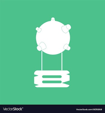 Icon satellite base vector image