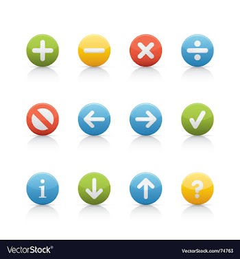 Icon set navigation buttons vector image