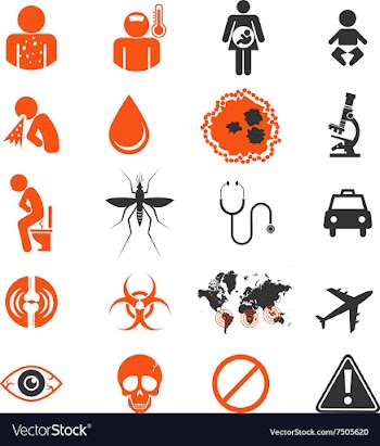  					Icon set of Zika virus Infection vector image														