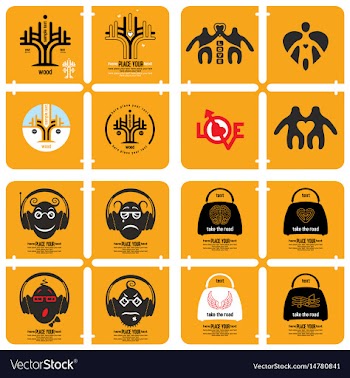 Icon set vector image