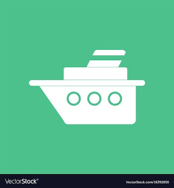 Icon ship silhouette vector image