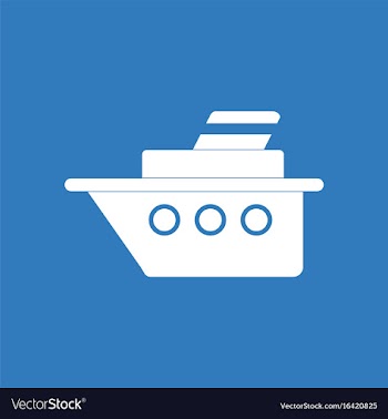 Icon ship silhouette vector image