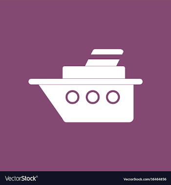 Icon ship silhouette vector image