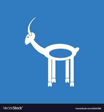 Icon silhouette of a deer vector image