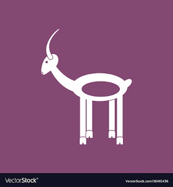 Icon silhouette of a deer vector image