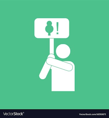 Icon silhouette of protest vector image