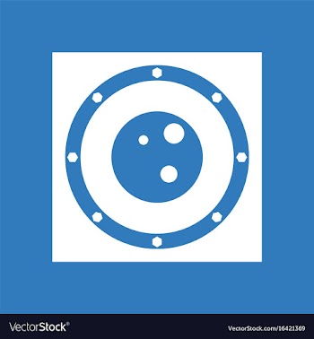 Icon silhouette of the planet vector image