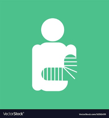 Icon silhouette with broken arm vector image