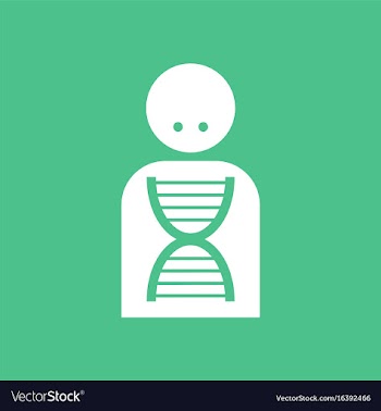 Icon silhouette with dna vector image