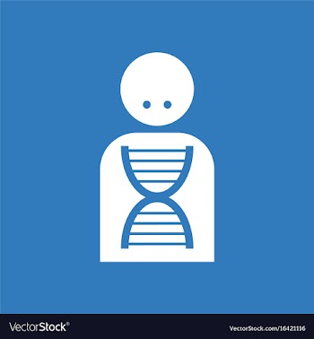 Icon silhouette with dna vector image