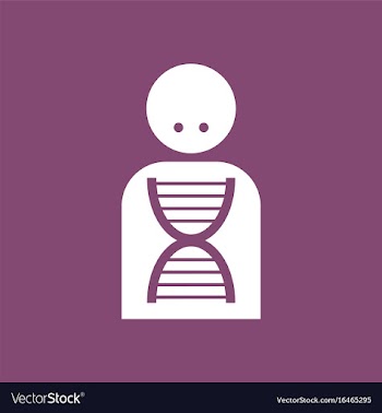 Icon silhouette with dna vector image